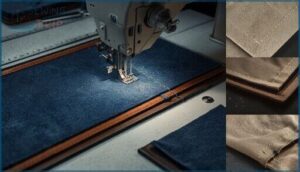 results on denim, leather, and canvas