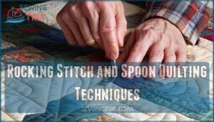 rocking stitch and spoon quilting techniques