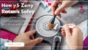 rotary cutter blade safety and maintenance