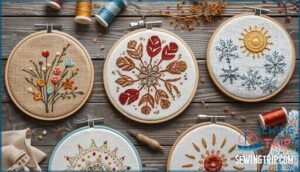 seasonal embroidery hoop projects