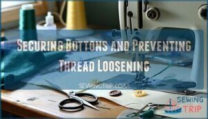 securing buttons and preventing thread loosening