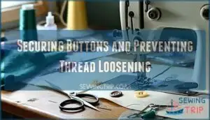 securing buttons and preventing thread loosening