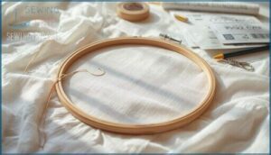 securing fabric and design for accurate tracing