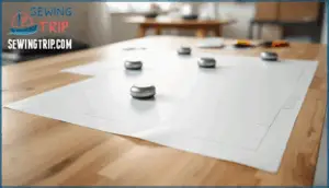 securing pattern and tracing paper