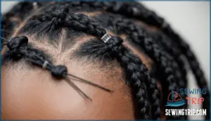securing the braids for stability