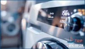selecting gentle wash cycles