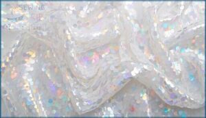 sequin fabric yard iridescent white sequin fabric yard iridescent white