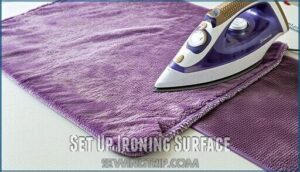 set up ironing surface