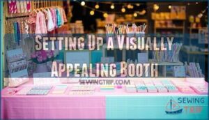 setting up a visually appealing booth