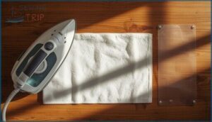 setting up the iron and work surface setting up the iron and work surface