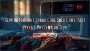 sewing machine error code solutions