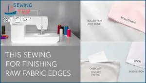 sewing machine techniques for edge finishing