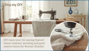 sewing side and bottom hems