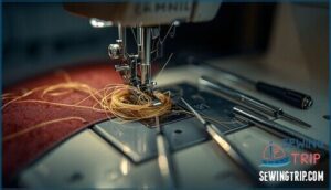 solving bobbin and thread bunching problems