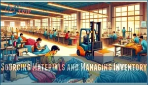 sourcing materials and managing inventory
