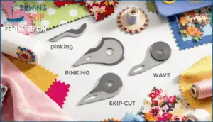 specialty blades (pinking, wave, skip-cut) and their uses