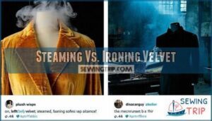 steaming vs. ironing velvet