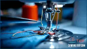 step 4: threading right and left needles step 4: threading right and left needles