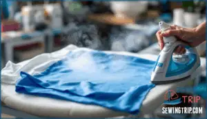 stiffening and pressing knit fabric