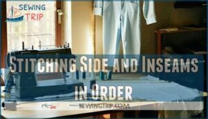 stitching side and inseams in order