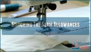 stitching the seam allowances