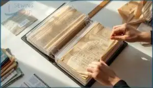 storing patterns in binders with plastic sleeves