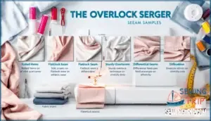 techniques for seam construction with sergers
