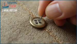 techniques for securing and reinforcing buttons