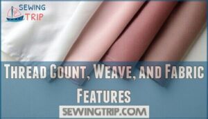 thread count, weave, and fabric features