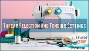 thread selection and tension settings