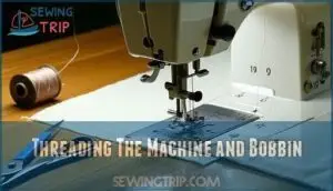 threading the machine and bobbin