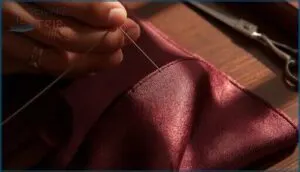 threading the needle and choosing stitch type threading the needle and choosing stitch type