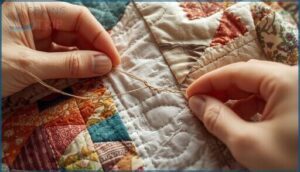 tips for hiding knots and finishing stitches