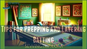 tips for prepping and layering batting