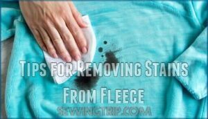 tips for removing stains from fleece