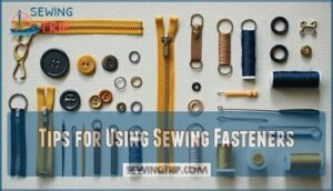 tips for using sewing fasteners