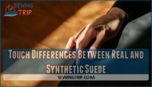 touch differences between real and synthetic suede