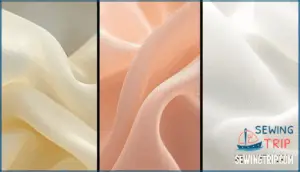 transparency, drape, and texture differences
