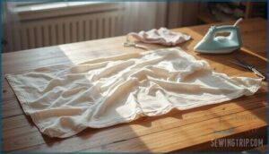 turning and pressing the blanket turning and pressing the blanket