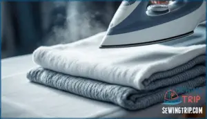 use a pressing cloth and steam