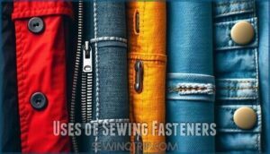 uses of sewing fasteners