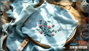 using an embroidery hoop