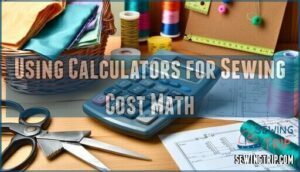 using calculators for sewing cost math