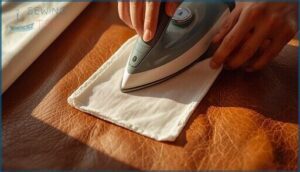 using pressing cloth or parchment paper