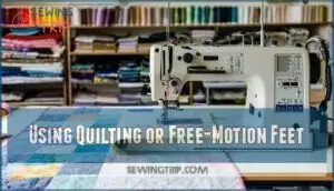 using quilting or free-motion feet