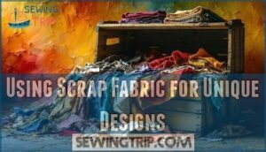 using scrap fabric for unique designs using scrap fabric for unique designs