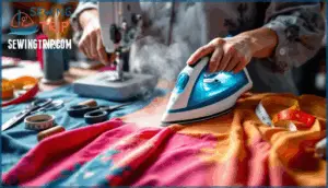 using steam pressing to relax fabric
