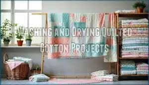washing and drying quilted cotton projects