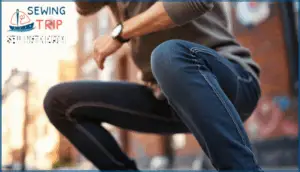 wearing and movement for natural stretch