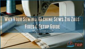 why my sewing machine sew zig zags